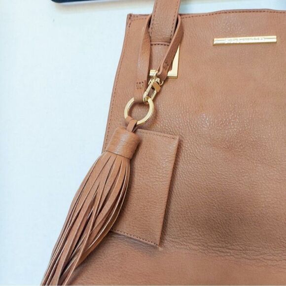 STEVE MADDEN Camel Color Faux Vegan Leather Shoulder Bag - Picture 2 of 6